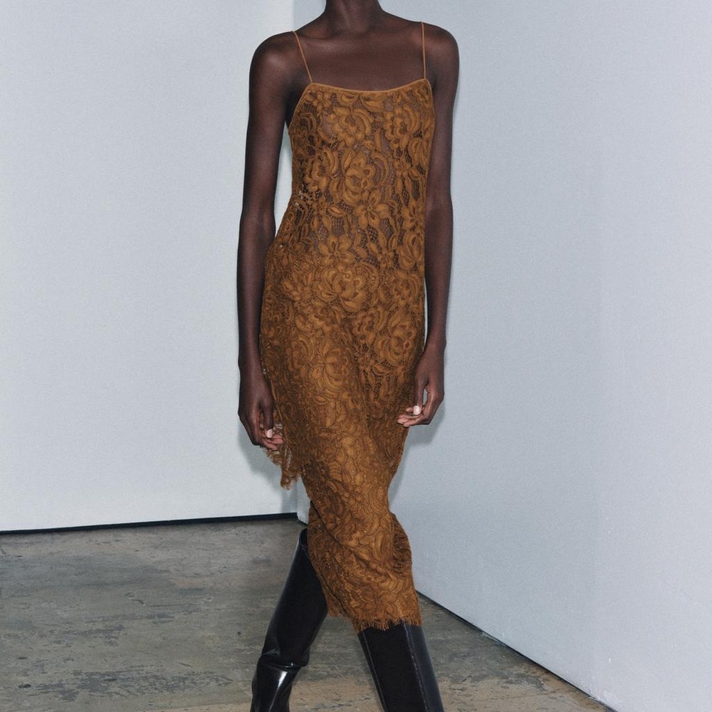 ZARA Lace Strap Top ZW Collection Limited Edition M NWT